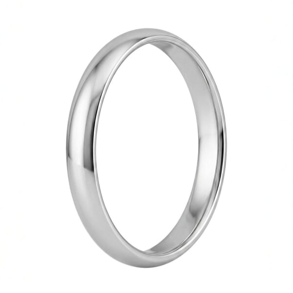 Giftering i hvitt gull 14kt, 3 mm. RUBIN modell 167 - 1330